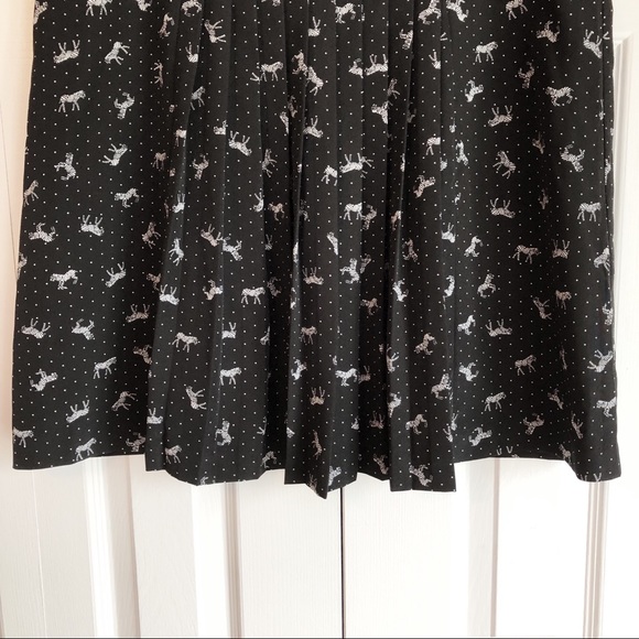 Joe Fresh Black & White Polka Dot Zebra Print Skirt 10 - Picture 7 of 16
